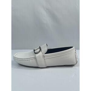 Aston Marc Shoes Mens Size 8 White Charter-02 Synthetic Driving Loafers Slip On